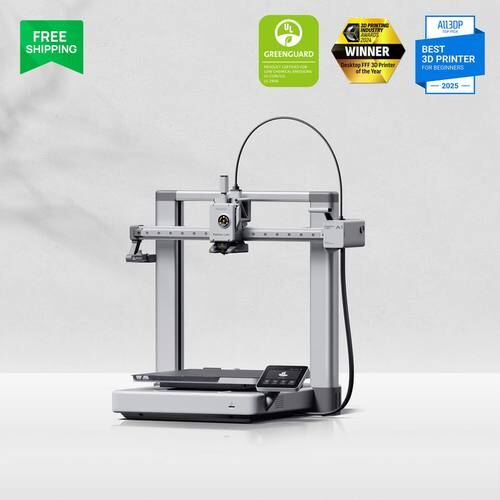 Bambu Lab A1 3D printer with its full 256mm open-frame bed slinger build plate visible